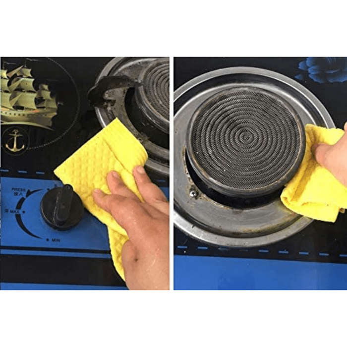 Cleaning cellulose sponge cloth
