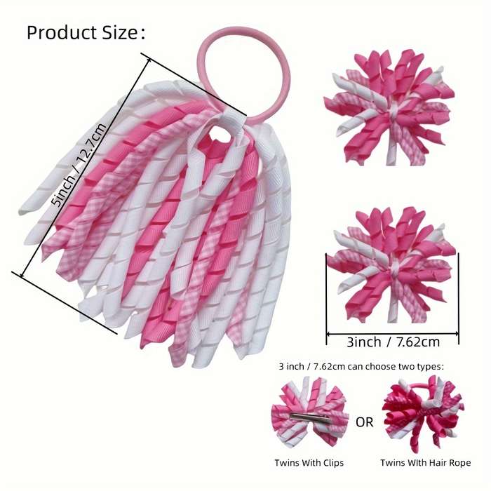 Twist Ribbon Decorative Hair Loops Elastic Ponytail Holder Hair