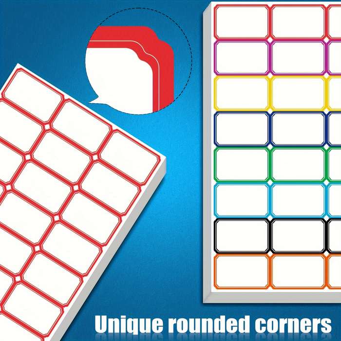1200 Labels 8 Colors Blank Writable