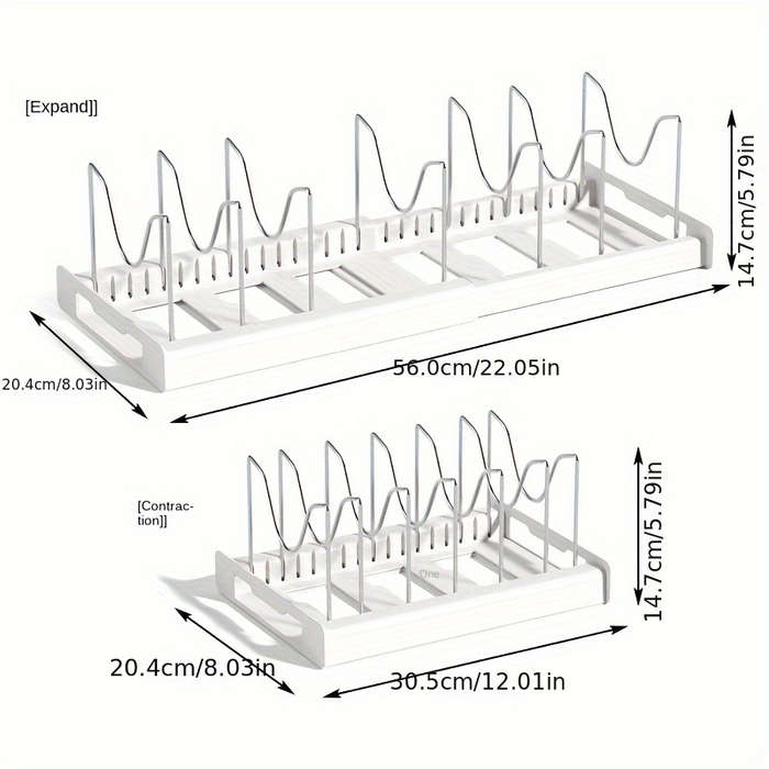 Expandable Kitchen Organizer Rack - Perfect for PotsLids