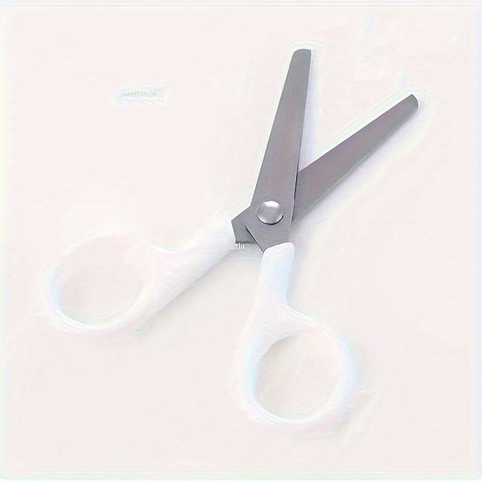 Compact White Stainless Steel Scissors
