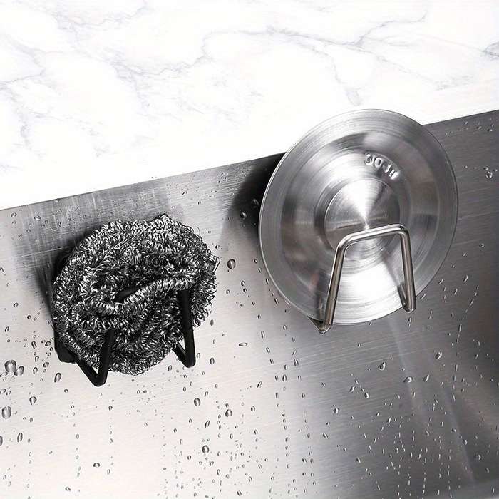 2pcs Kitchen Stainless Steel Sponge Shelf