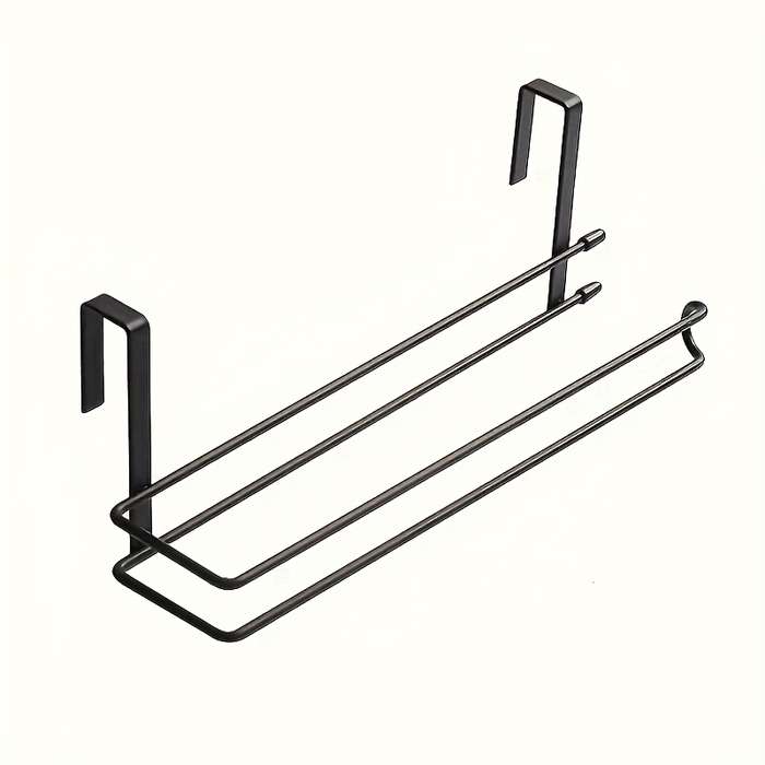 Easy-Install Black Metal Paper Towel Holder