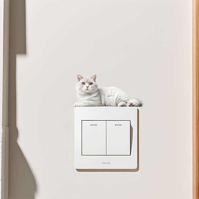 Classic Lazy Cat Light Switch Sticker