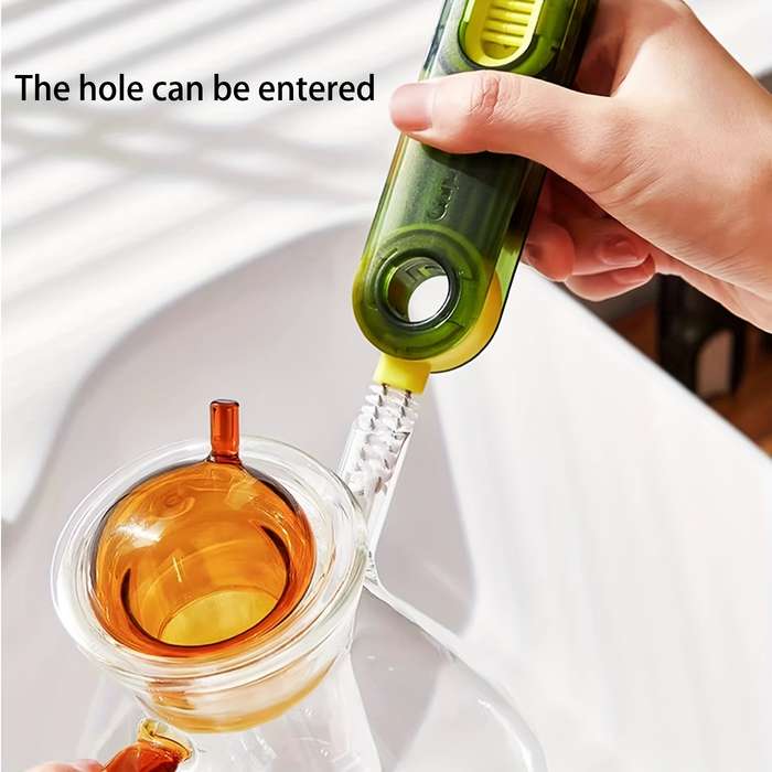 Three-in-One Cup Lid Cleaning Brush