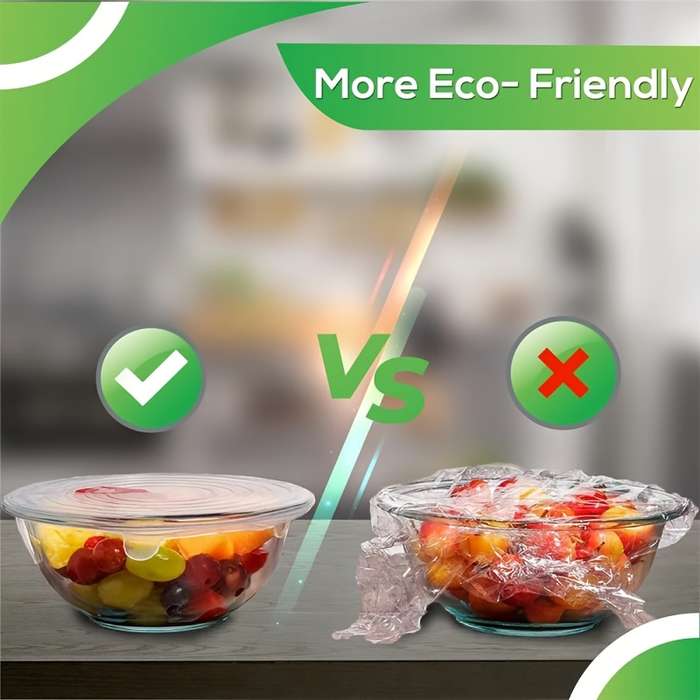 6pcs Reusable Silicone Stretch Lids