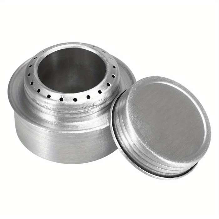 Portable Mini Aluminum Golden Alcohol Stove With Cover For Camping