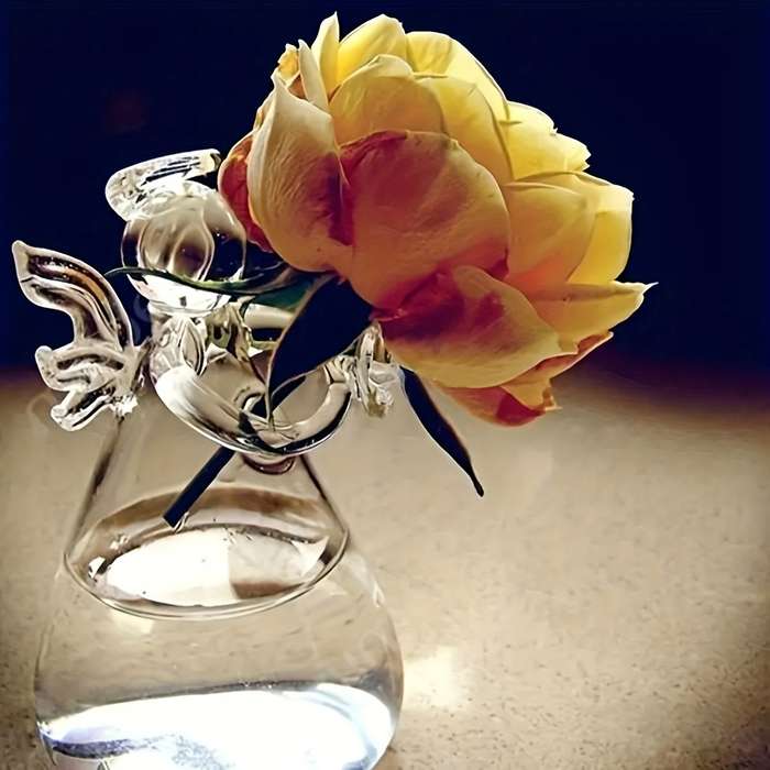 Elegant Glass Angel Vase