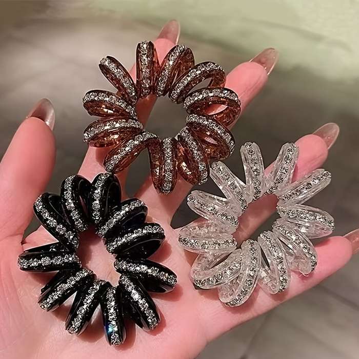 Style Acrylic Spiral Hair Ties