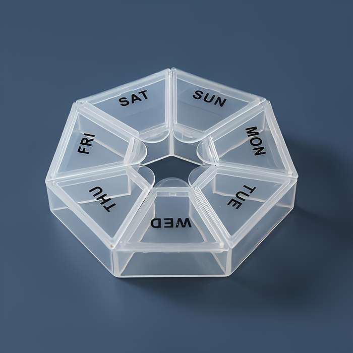 Mini 7-Corner Storage BoxSeven Grids Squares Pill Box