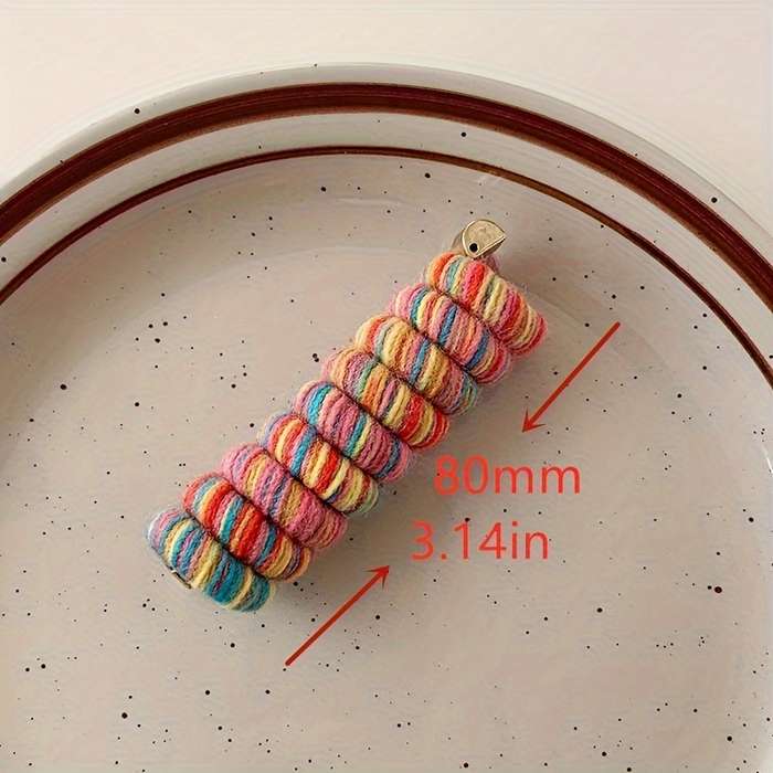 1pc Fashion Woolen Spiral Hair Tie