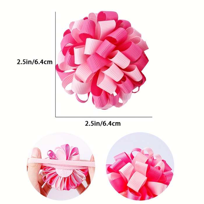 Vibrant Hydrangea Floral Hair Ties for Girls