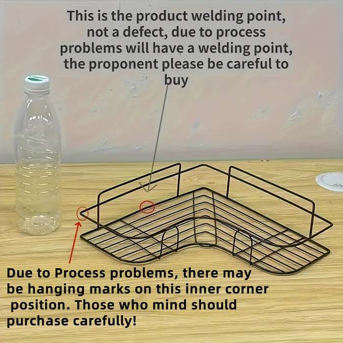 1pc Easy-Install Corner Shower Shelf