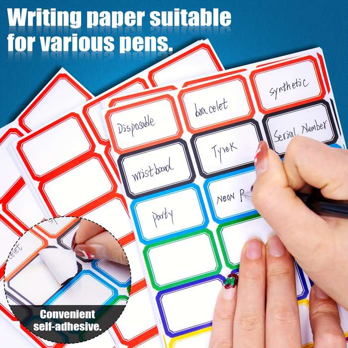 1200 Labels 8 Colors Blank Writable