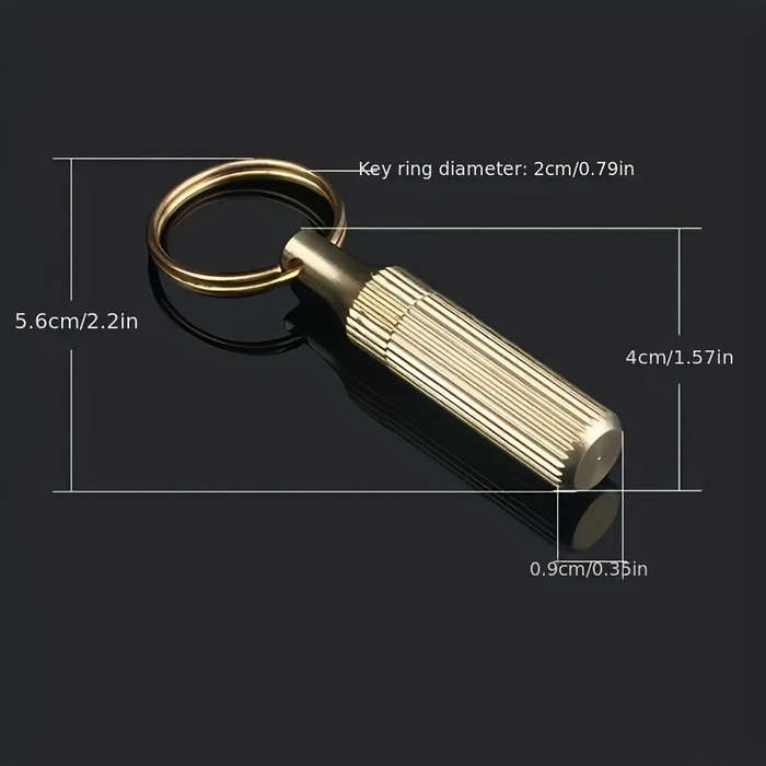 Compact Brass Utility Knife Keychain