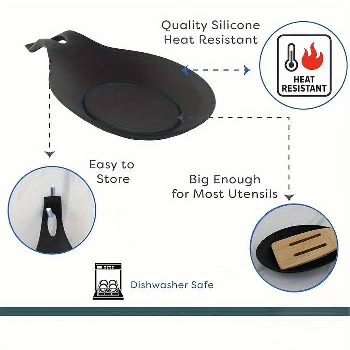 2pcs Silicone Spoon Rest Set