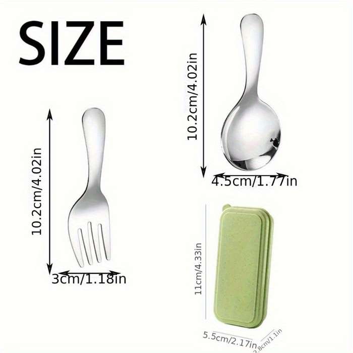 Polished Stainless Steel Camping Cutlery Set