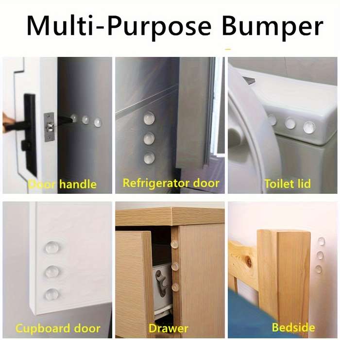 100pcs Self-Adhesive Rubber Door Stoppers