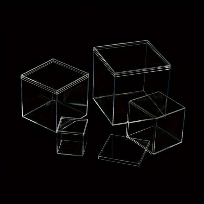 1 Set Contemporary Acrylic Storage Boxes with Lids