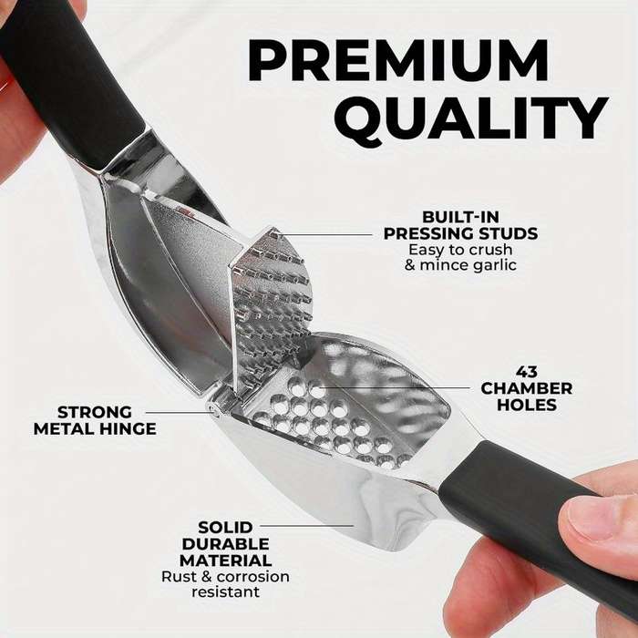 Garlic Press Crusher and Mincer with Sturdy Construction