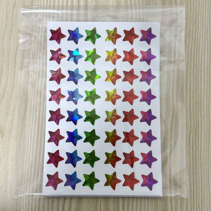 Rainbow Star Laser Stickers