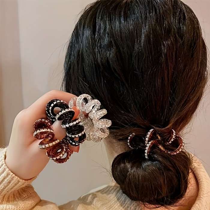 Style Acrylic Spiral Hair Ties