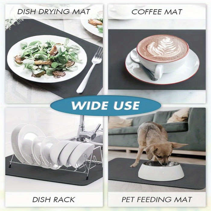 Kitchen Counter Dish Drying Mat