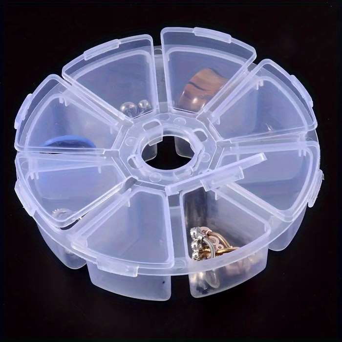 1pc 8-Grid Transparent Storage Box