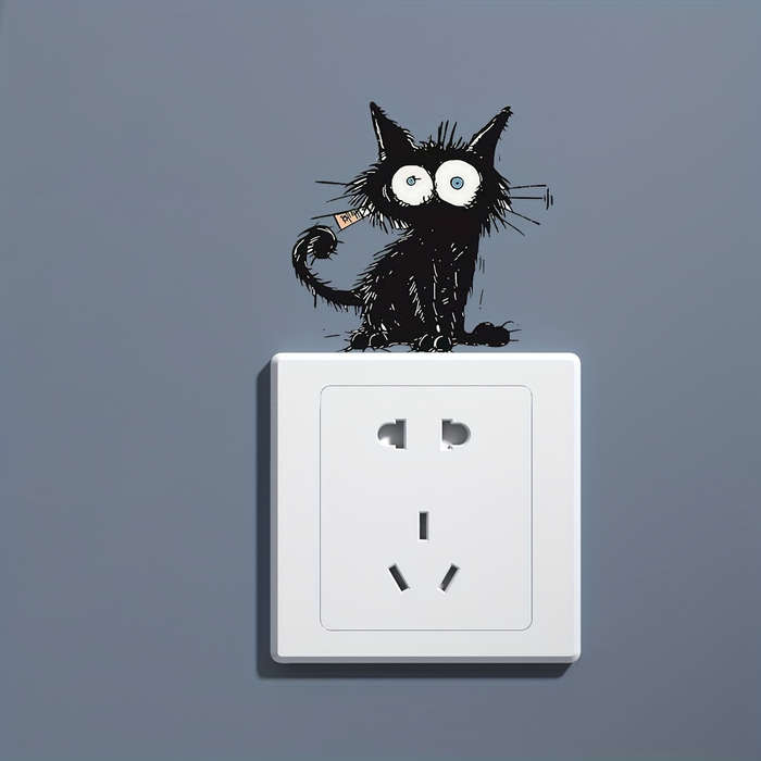 Charming Black Cat for Switch Sticker