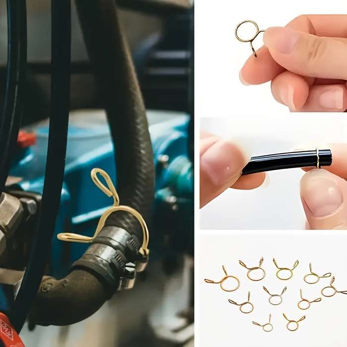 100pcs Galvanized Steel Wire Spring Clamps