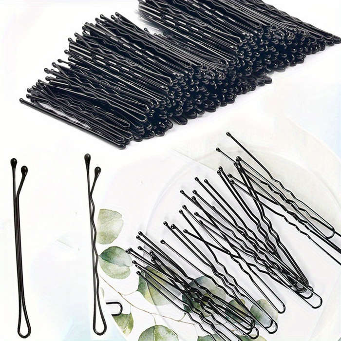 50pcs Classic Black Metal Hair Clips