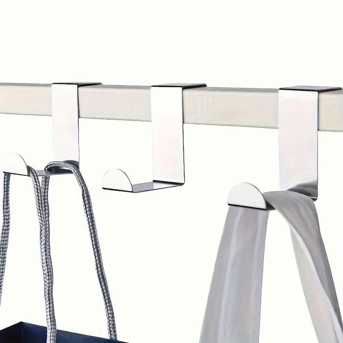 3pcs Stainless Steel Over-The-Door Hooks