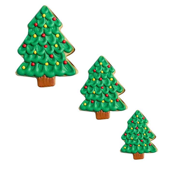 3pcs Christmas Tree Cookie Cutters Set