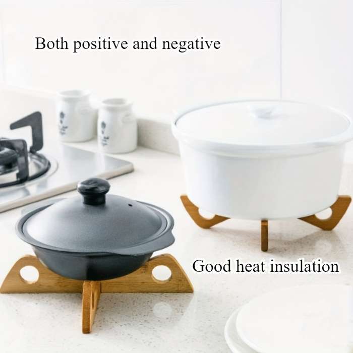 Bamboo Pot Rack with Insulated Cup
