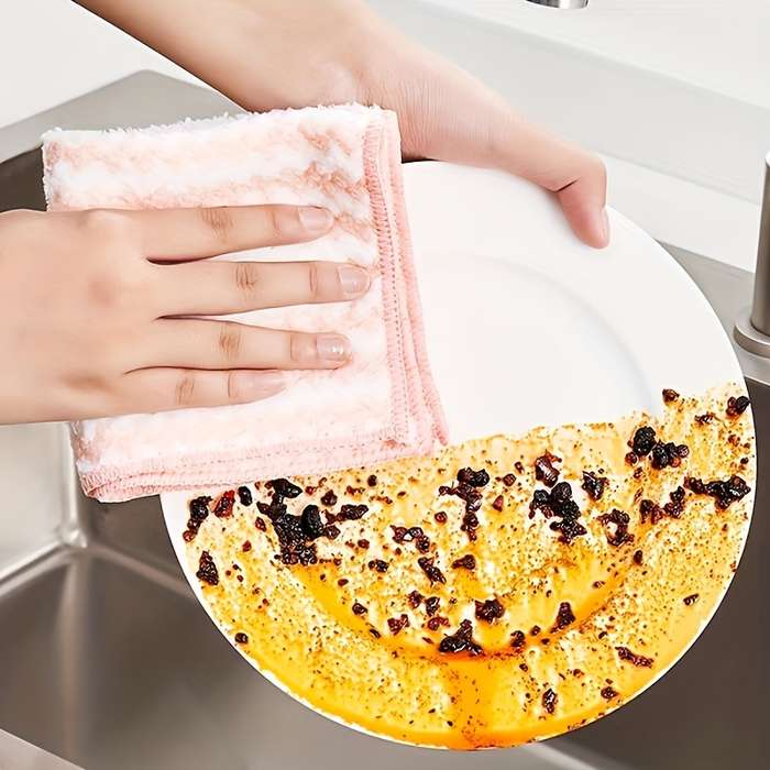2pcs Random Color Kitchen Cleaning Cloths