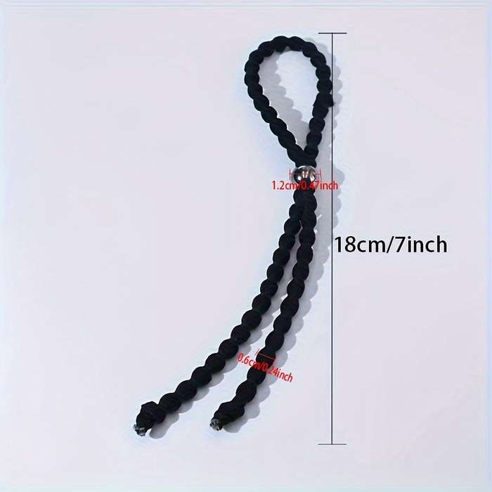 Adjustable Beaded Hair Ties Set