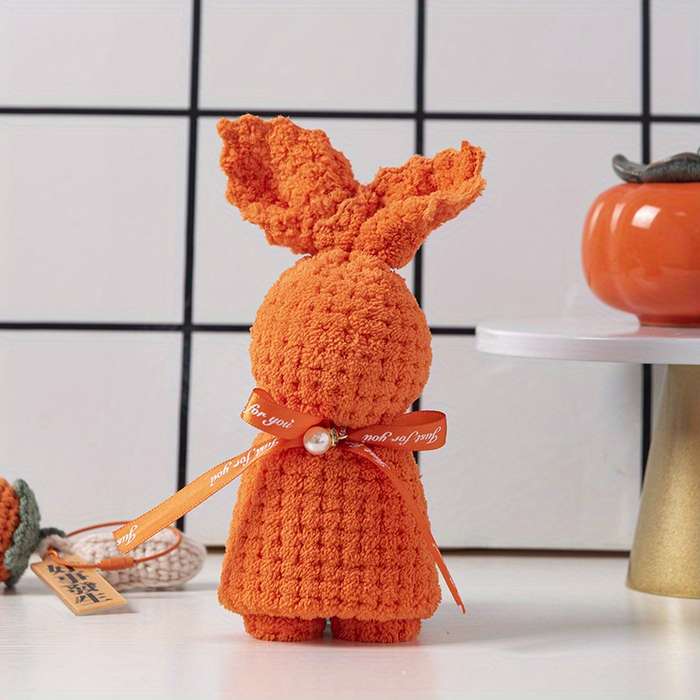 Plush Towel With Bunny Design