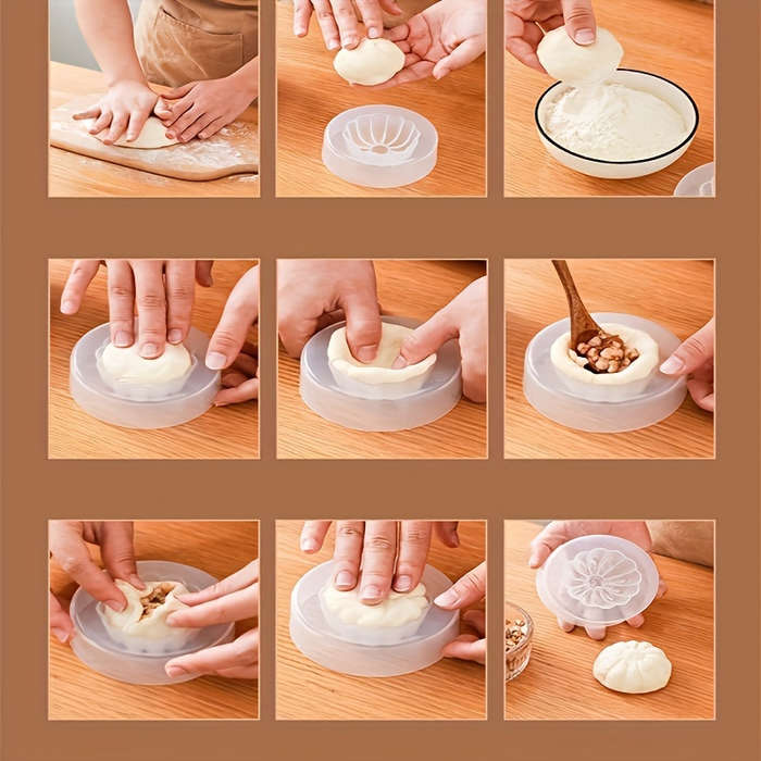 1 piece steamed bun artifact steamed bun dumpling skin manual lace mold kitchen pasta making DIY gad