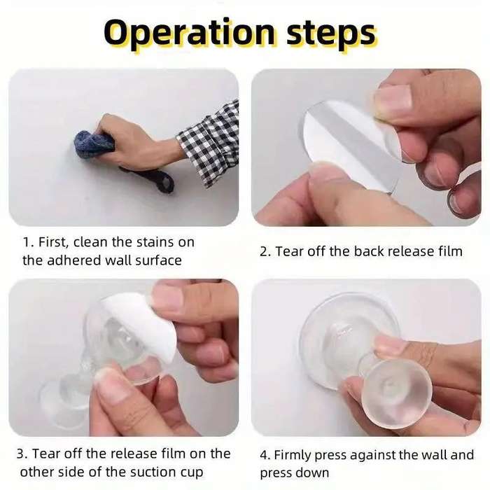 1pc Easy-Install No-Drill Silent Door Stopper