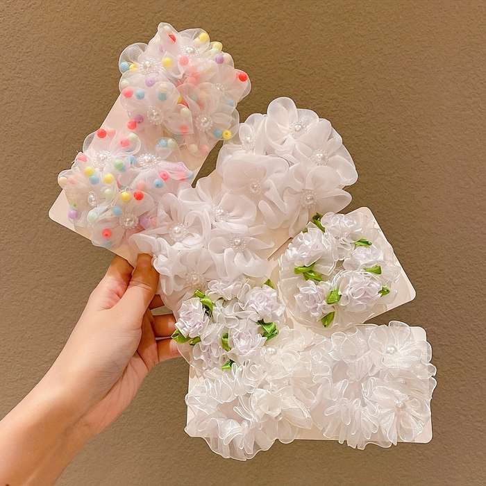 Honey Girl Floral Hair Ties for Girls
