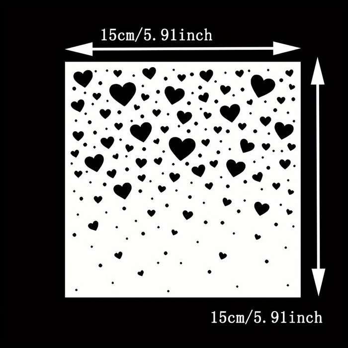 Hearts Pattern Cake Stencil