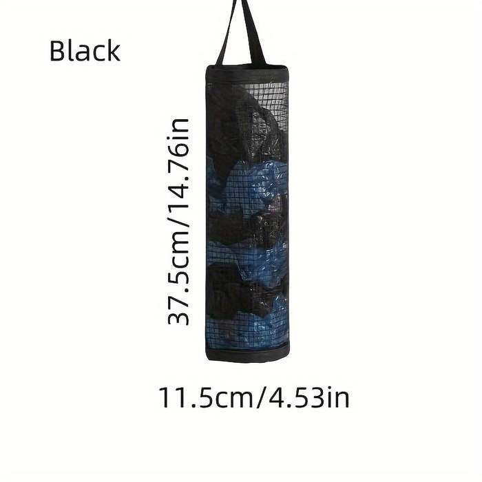 1pc Wall-Mounted Drawstring Plastic Bag Organizer