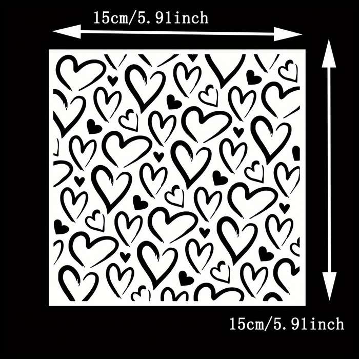 1pcHearts Pattern Cake Stencil