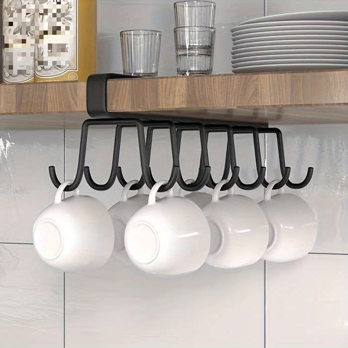 12-Hook Under Cabinet Kitchen Cup Holder