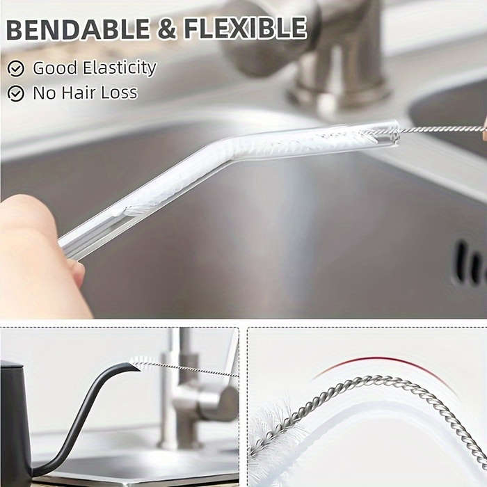 Multi-Function Cleaning Brush Set With Stainless Steel Bristles