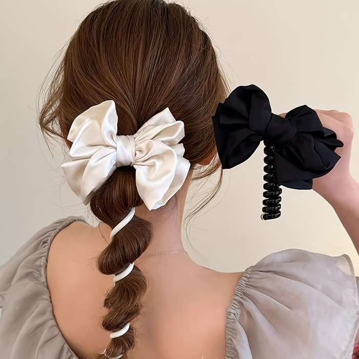 Elegant Bowknot Spiral Hair Tie