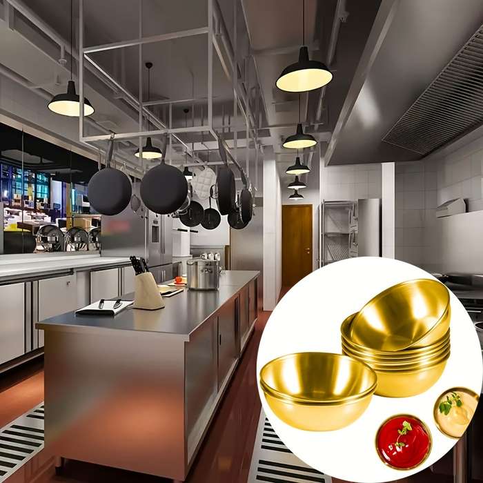 8cm Polished Stainless Steel Round Sauce Bowl