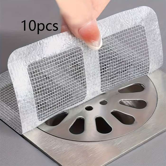 10-Pack Disposable Shower Drain Hair Catcher Stickers