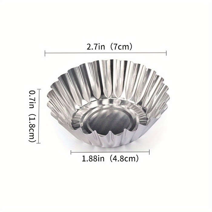 50pcs Non-Stick Aluminum Tart Molds