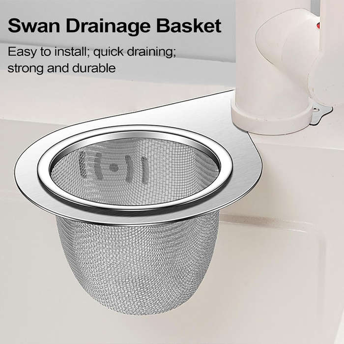 1pc Swan Stainless Steel Kitchen Sink Strainer